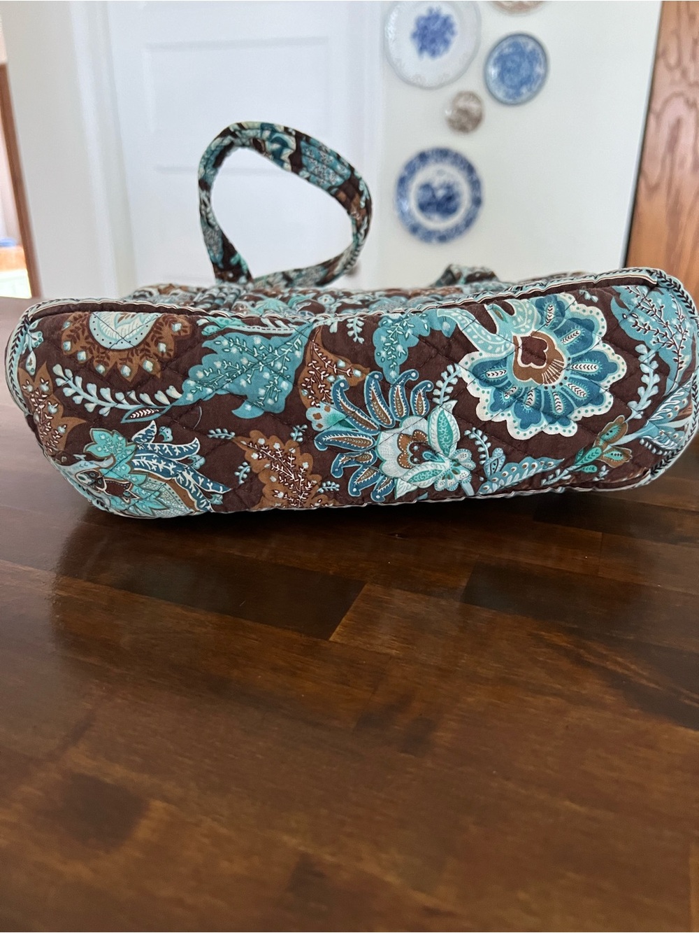 Vera Bradley Java Blue Shoulder Tote - Picture 3 of 6